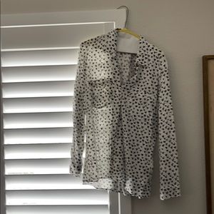 Heart button down shirt